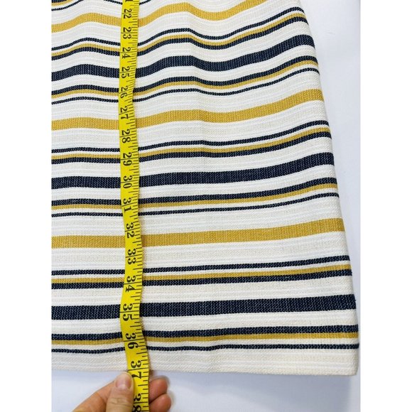 Brooks Brothers Striped Sleeveless Dress - Yellow, Black, White - Picture 9 of 9